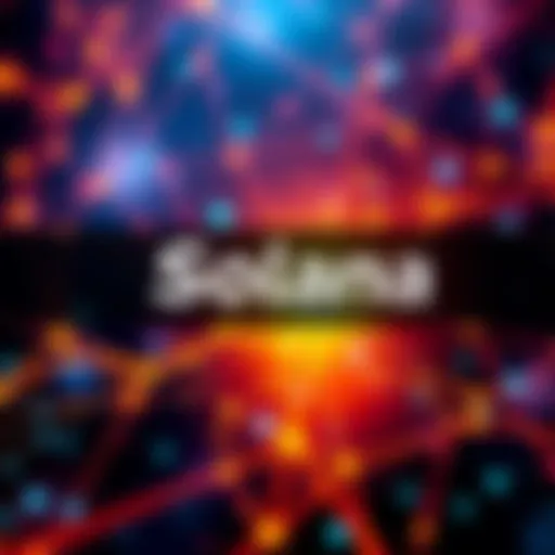 Graphic showing Solana reaching 5 million daily active addresses with a digital network background