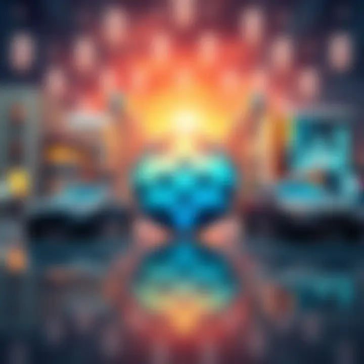 Solana logo in front of various real world assets like houses, cars, and stocks representing the new market for blockchain finance