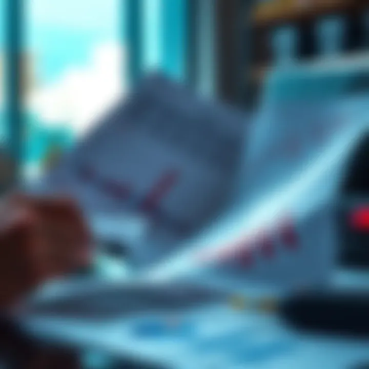 A person reviewing tax documents and charts related to Solana liquidity, focusing on errors in calculations.