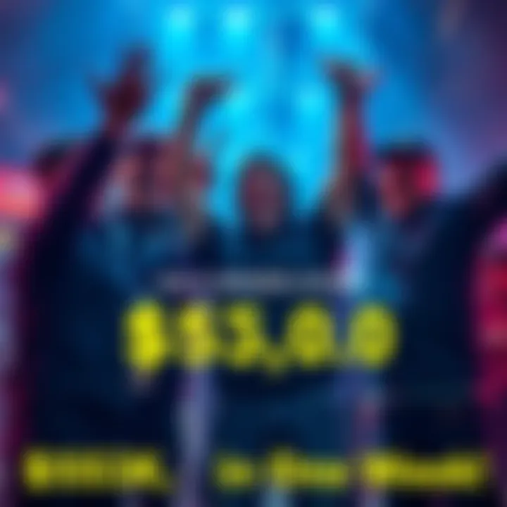 Four miners joyfully celebrating after winning $853,000 from solo mining