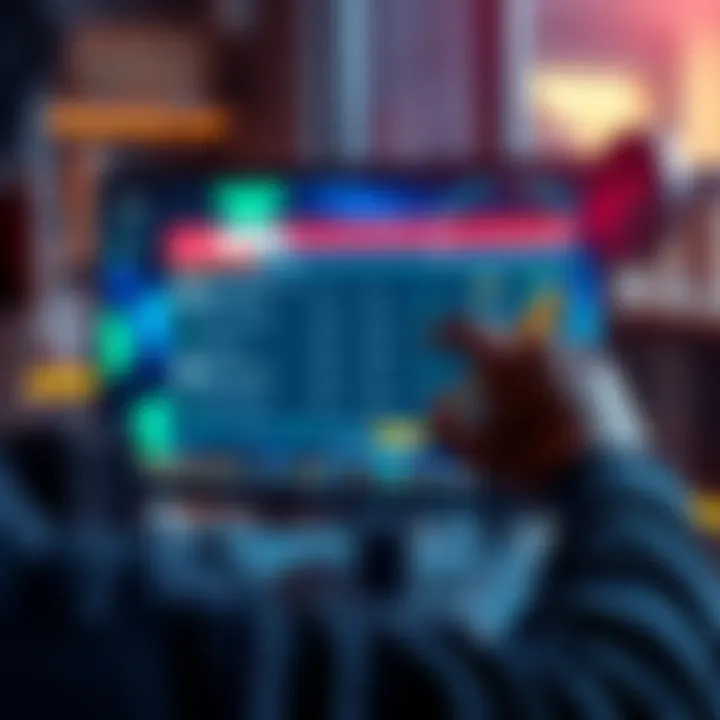 Sorare Account Purchase Person browsing a computer screen showing Sorare accounts for sale