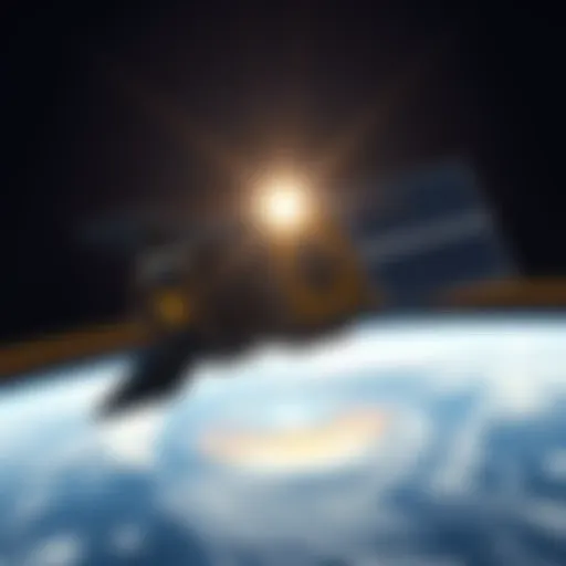 A spacecraft designed for Bitcoin mining in orbit, powered by Nvidia technology, with Earth in the background.