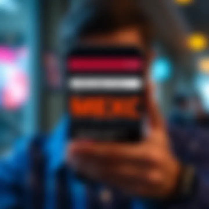 A smartphone displaying spam messages claiming to be from MEXC, with a concerned person in the background looking at the screen.