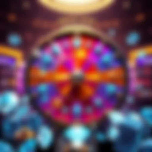 A colorful spin wheel featuring diamond symbols and auction tickets, showing player frustration over recent changes in rewards.