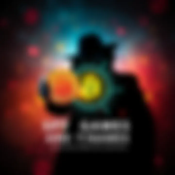 A silhouette of a spy holding Bitcoin in one hand and a time portal in the other, surrounded by digital codes.