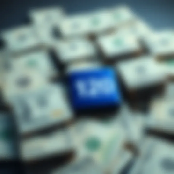 A visual representation of squares arranged with dollar bills, illustrating how to earn $20 weekly.