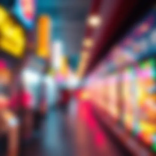 A colorful image that appears blurry, inviting viewers to squint for clearer details