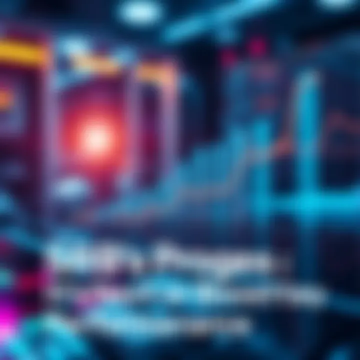 A graphic showing the progress of the SRB project with rising performance indicators and charts.