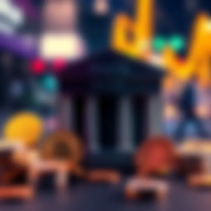 A visual comparison showing stable coins and a traditional bank account side by side, illustrating the differences in safety and storage of cash.