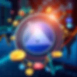 A graphic showing steady stablecoin yields with USDC, highlighting platforms like Altura and Pendle, surrounded by financial symbols and graphs.