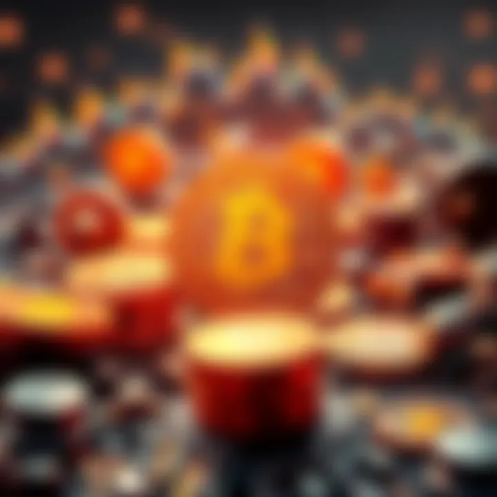 A visual representation of stablecoins being put to work, illustrating the concept of earning yield through innovative solutions, with coins depicted in an active state, surrounded by symbols of growt...