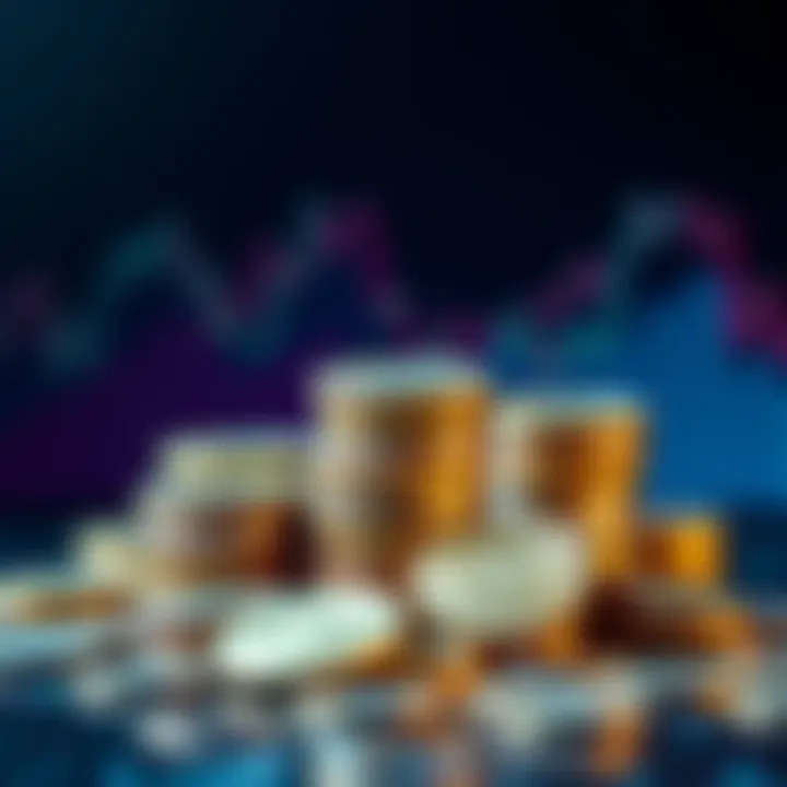 A collection of XYO coins stacked neatly, representing stable market conditions for investors.