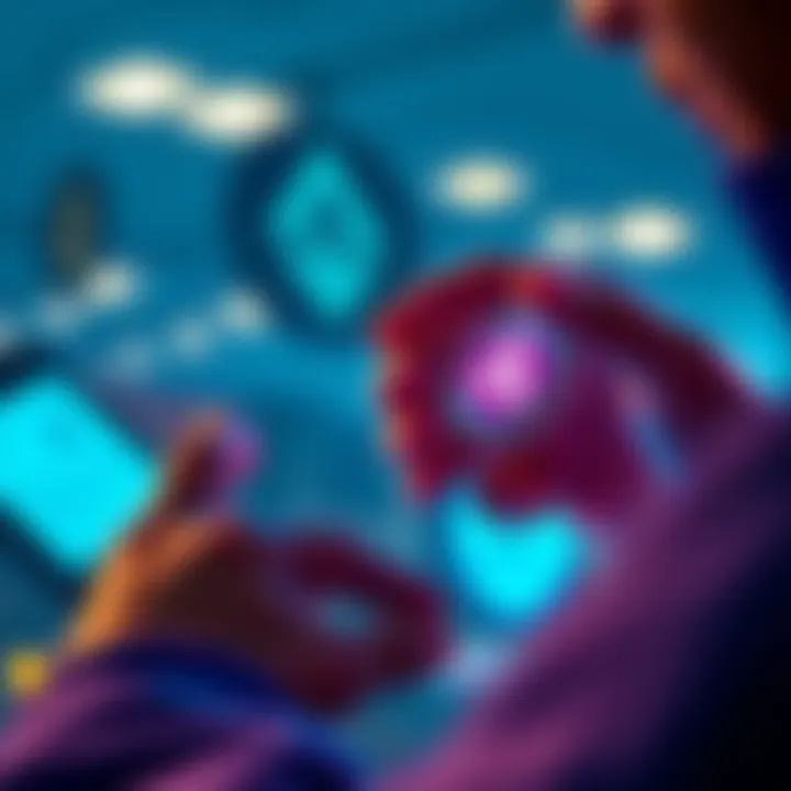 A person using Pera wallet on a smartphone, showcasing the staking features of Algo cryptocurrency