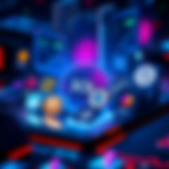 A visual representation of various online platforms with Solana (SOL) logos, showcasing the concept of staking cryptocurrencies for profit in 2026.