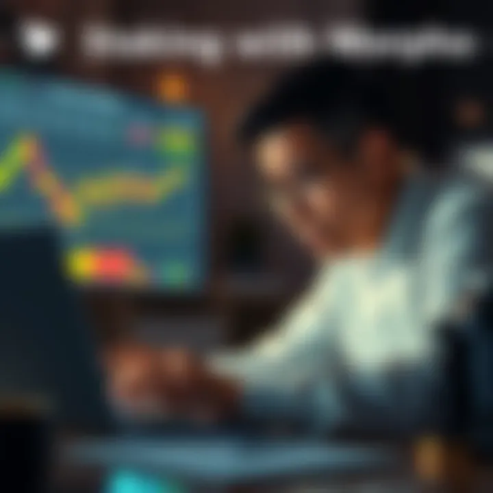 Staking with Morpho Risks A person looking worried while checking investment charts on a laptop, symbolizing the risks of staking in cryptocurrency.