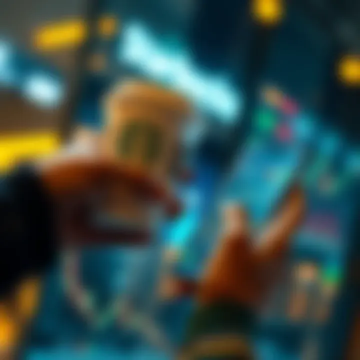 A person holding a Starbucks cup while looking at stock market charts on a phone