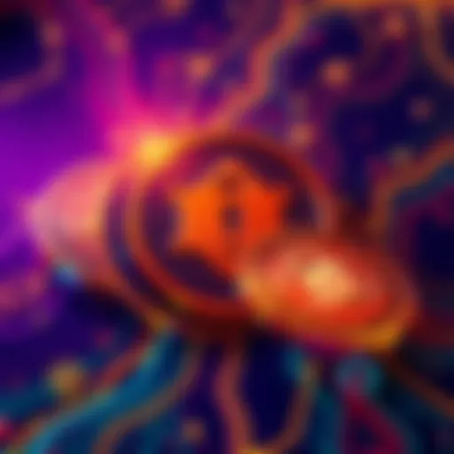 Visual representation of Starknet's STRK20 proposal featuring ERC-20 tokens with a lock symbol to signify privacy and security for digital transactions.