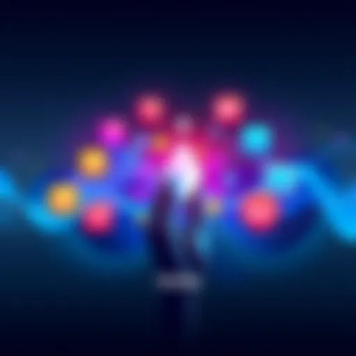 A visually engaging representation of various Stellar-based apps for cryptocurrency transactions showing low fees and fast speeds, set against a clean background.