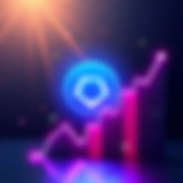 A visual representation of Stellar's logo alongside a rising graph indicating market growth
