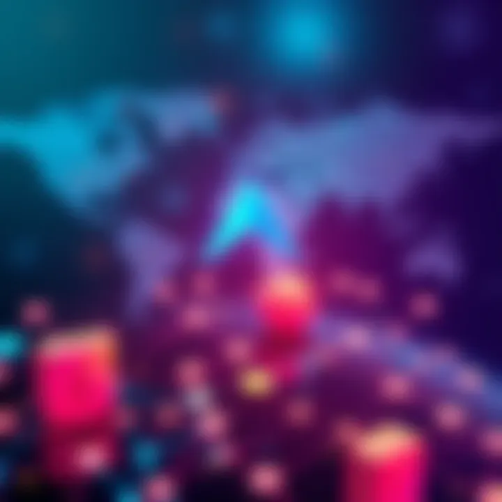 A graphic showing Stellar's network facilitating transactions with Real World Assets, symbolizing finance and technology integration.