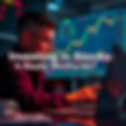 A person looking at stock market charts on a laptop, contemplating investment choices, with a thoughtful expression.