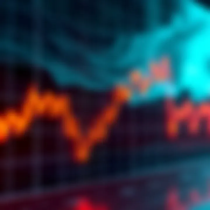 A graph showing an upward trend in stock prices over the past month, indicating recovery