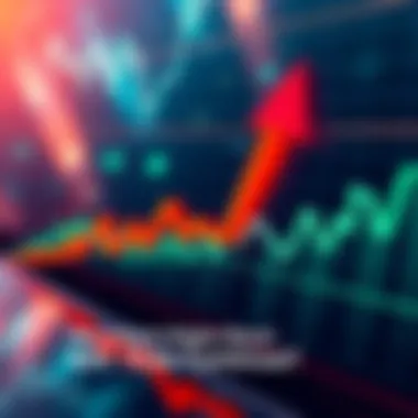 A graph showing rising stock market indices with upward arrows, symbolizing growth in the S&P 500 and Nasdaq 100.