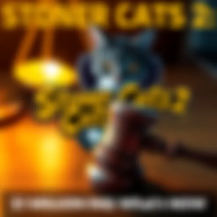 Graphic showing Stoner Cats 2 logo with a gavel symbolizing the lawsuit settlement