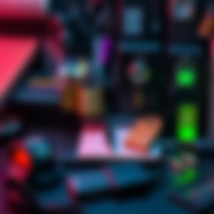 A collection of tools and materials for securely storing secret codes, including notebooks, locks, and digital devices.