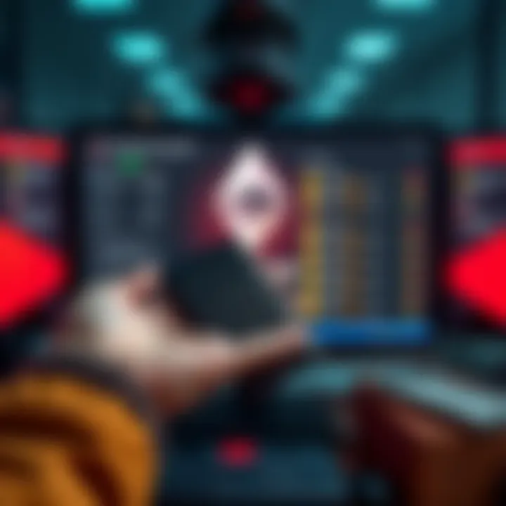 A person securing Ethereum cryptocurrency with a wallet and computer screen showing exchanges and options for safe storage.