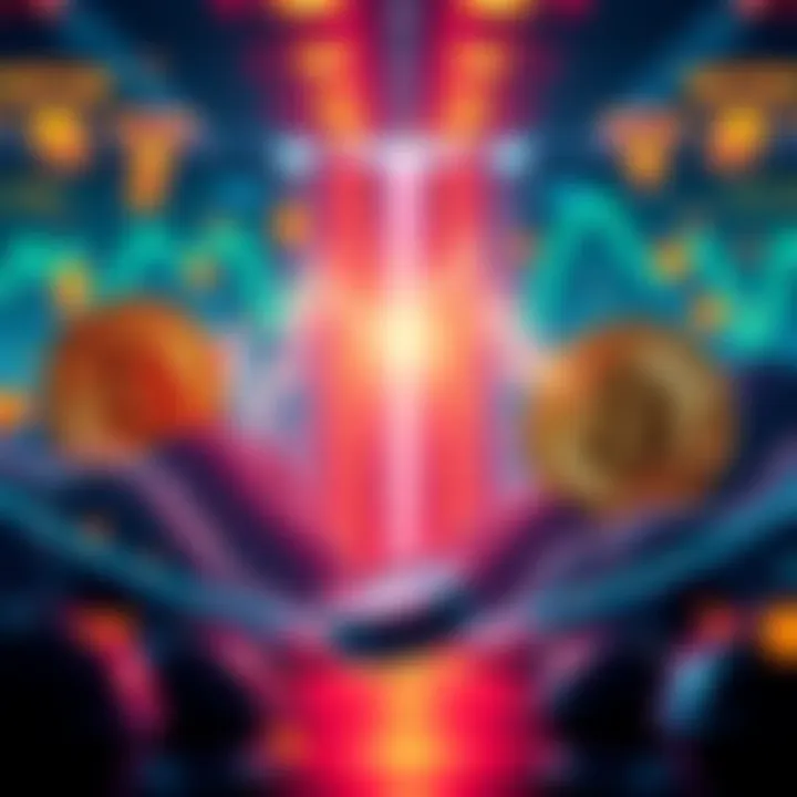 A visual representation of Strategy overtaking BlackRock as the largest Bitcoin holder, with an emphasis on Bitcoin symbols and digital currency graphics.