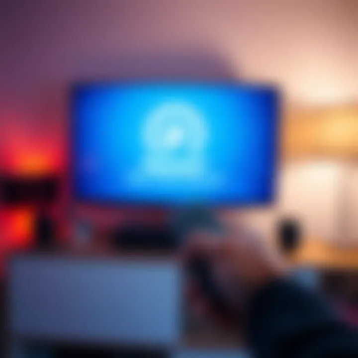 A frustrated person holding a remote control with a Paramount+ logo on a screen showing an error message