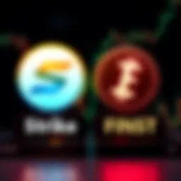 Strike and Finst Comparison A graphic showing the logos of Strike and Finst with Bitcoin symbols, illustrating a comparison of low-fee dollar-cost averaging strategies.