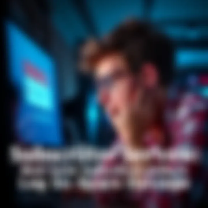 A frustrated subscriber looking at a computer screen with a log in error message, expressing dissatisfaction with the service.