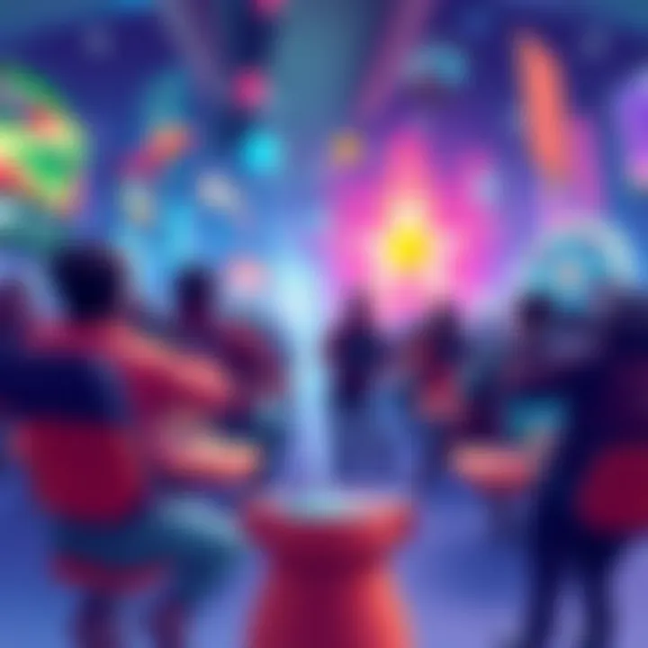 A vibrant illustration showcasing players enjoying Super Boosts in a colorful free-to-play game setting