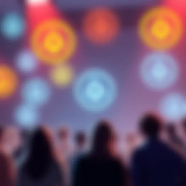 A group of people discussing and showing support for Session, the decentralized messaging platform, with Monero symbols in the background.