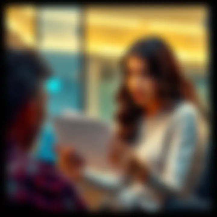 Surprised Girlfriend A woman looking shocked while holding a letter, sitting across from her concerned partner.