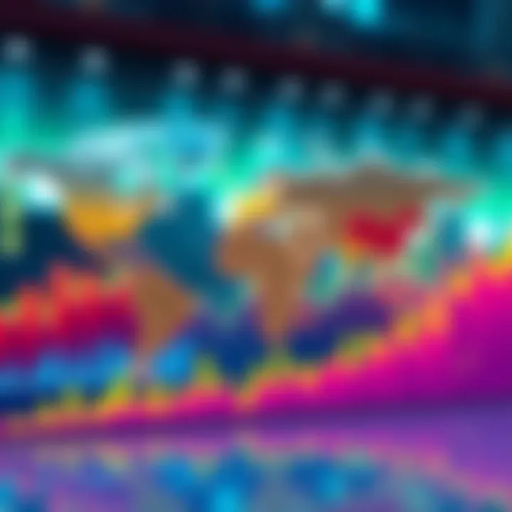 Survey Engagement Outside USA A colorful graph showing survey responses from individuals outside the USA, highlighting an increase in participation in global opinion polls.