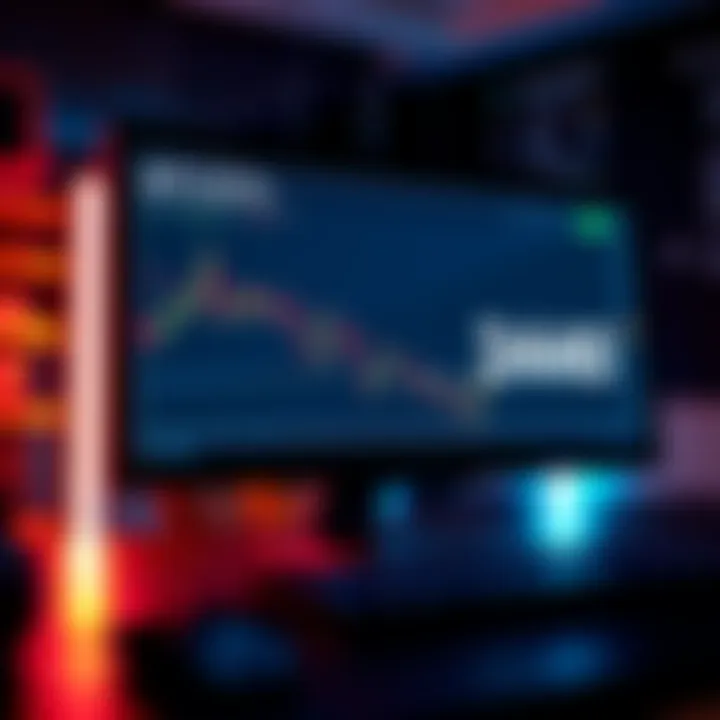 Suspicious Exchange Rate A graphic showing a computer screen displaying a chart with an alarming BTC to ETH exchange rate of 340, highlighting concerns about scams or bugs in cryptocurrency trading.