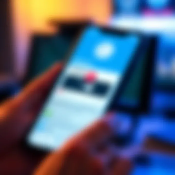 A phone displaying a suspicious offer on the Telegram app with a warning symbol