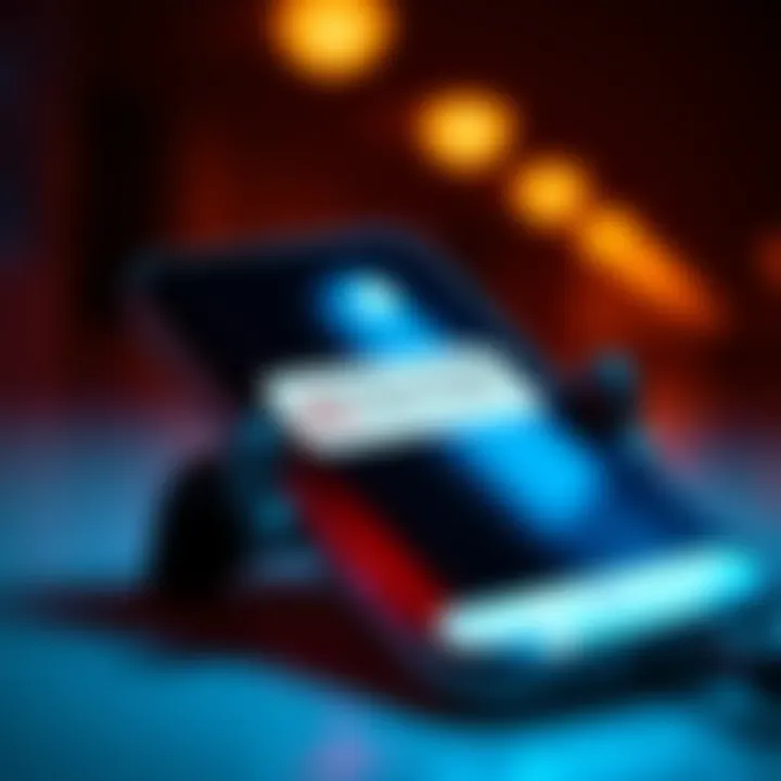 A smartphone displaying a text message warning about a Coinbase scam with a red alert icon