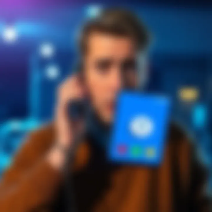 A person looking worried while holding a phone, showing concern over a suspicious call about unauthorized access to their Coinbase account.