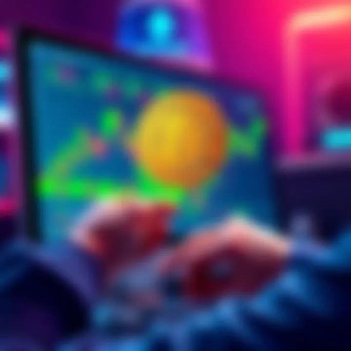 A person trading Bitcoin (BTC) for Ethereum (ETH) on a computer screen, showcasing privacy in cryptocurrency transactions.