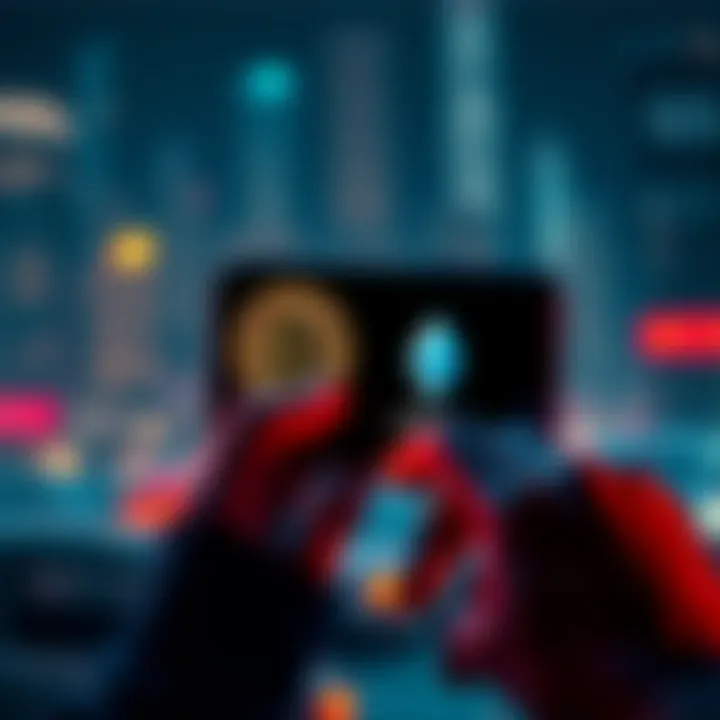A person using a smartphone to swap Bitcoin for Ethereum directly from their crypto wallet without an exchange