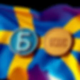 A Swedish flag displayed alongside the symbols of USDT and USDC, highlighting the contrast in availability of these stablecoins in Sweden.