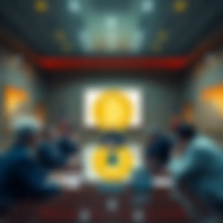 Taiwan central bank officials discussing Bitcoin as a reserve asset in a meeting room