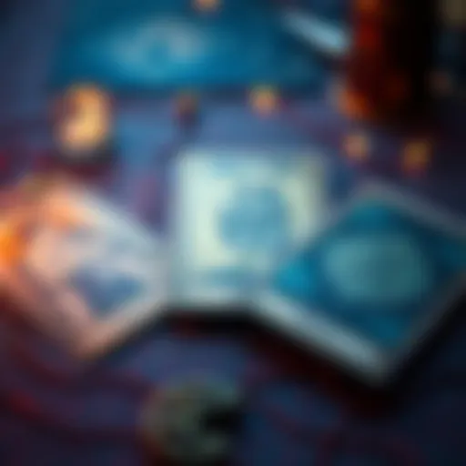 A close-up of three tarot cards laid out on a table, symbolizing insights into love and relationships.