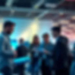 A group of people talking and looking at papers, showing concern over tax form delays