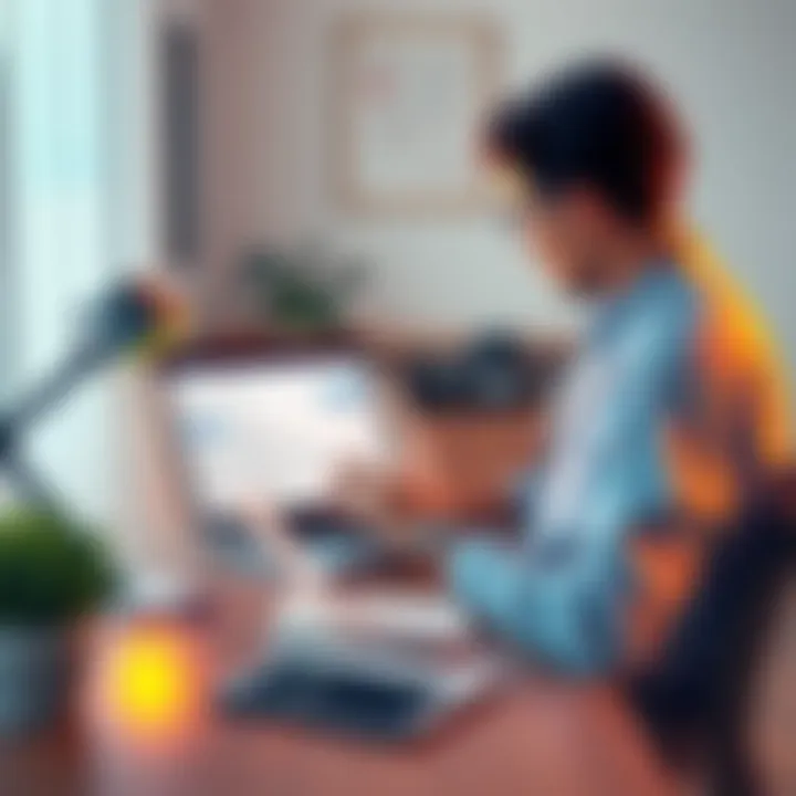A person sitting at a desk reviewing tax documents with a laptop open, showing Koinly's interface, while considering privacy issues about wallet addresses.