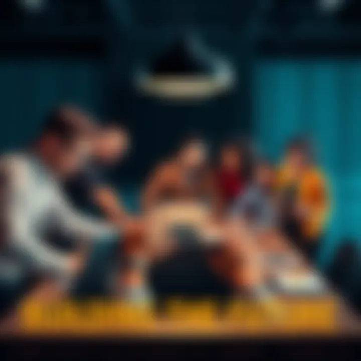 A diverse group of people collaborating around a table with laptops and notebooks, sharing ideas and tools for innovation.